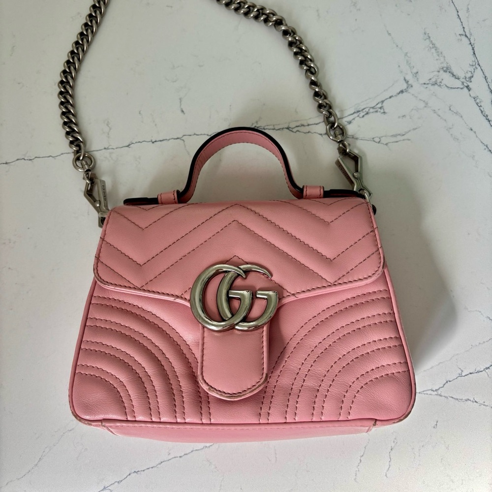 Gucci GG Marmont Mini Top Handle Bag - Picture 5 of 17